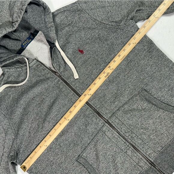 RALPH LAUREN Gray Heather Full Zip Hoodie Size XL EUC - Picture 8 of 9